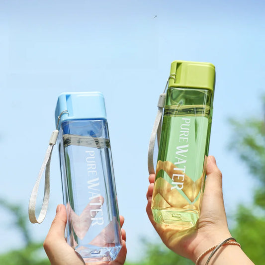 Eenvoudige Drinkfles Vierkant 500ml Lekvrij