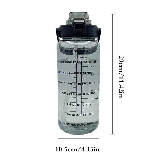 2 Liter Drinkfles Met Rietje Diverse Kleuren