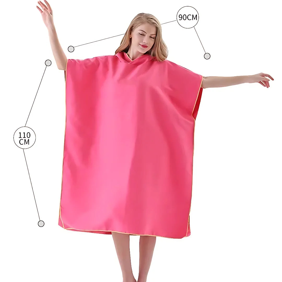 Hooded Poncho Comfortabele Badhanddoek Microfiber voor Snel Drogen