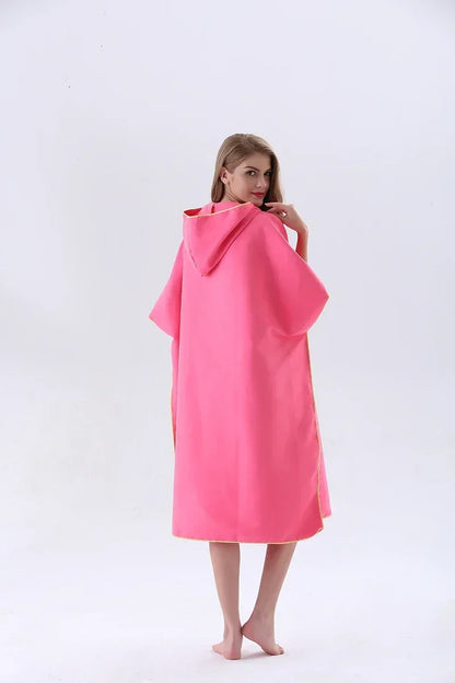 Hooded Poncho Comfortabele Badhanddoek Microfiber voor Snel Drogen
