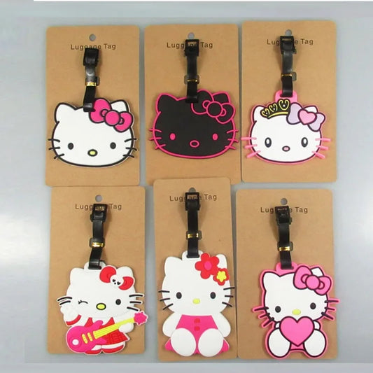 Cartoon Hello Kitty Bagagelabel (1st.) - Handig Reislabel voor Koppels