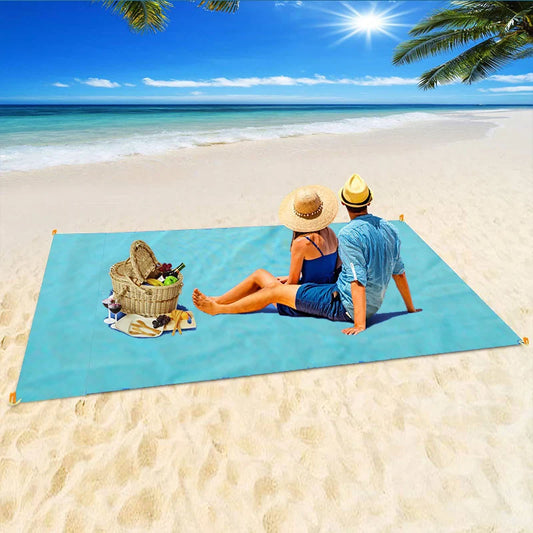 Zandvrije Strandhanddoek Portable Blauw Anti-slip Polyester Towel