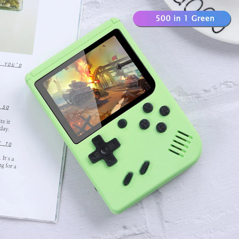 Mini Retro Handheld Game Console - Spelcomputer Met 500 Games Voor Kinderen