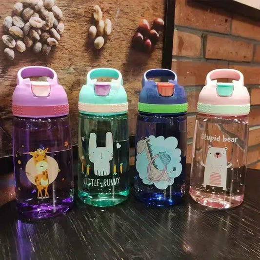 Kinderen Drinkfles met Rietje BPA-vrij 480ML Gezond en Handig