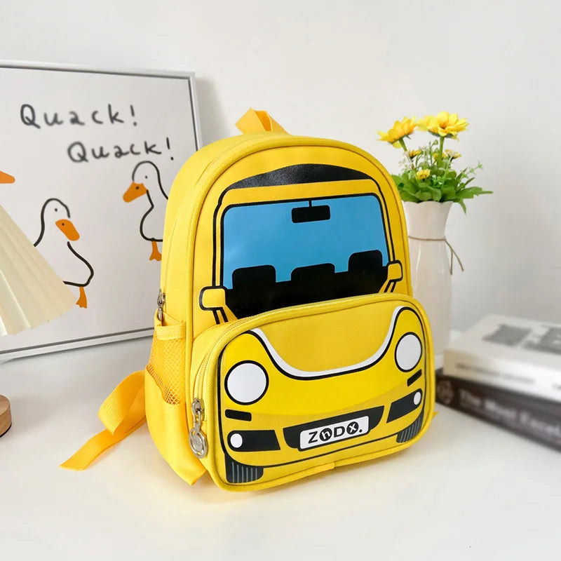 Rugzak Kinderen Cartoon Auto Paard  Voor School en Reis