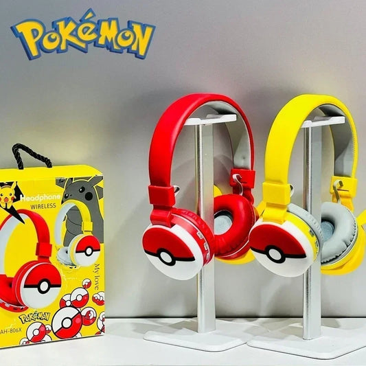 Nieuwe Anime Pokemon Pikachu Bluetooth Koptelefoon Draadloos Met Microfoon