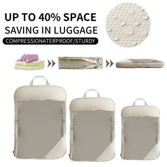Compressie Packing Cubes 5/6PCS Set met Waterdichte Capaciteit