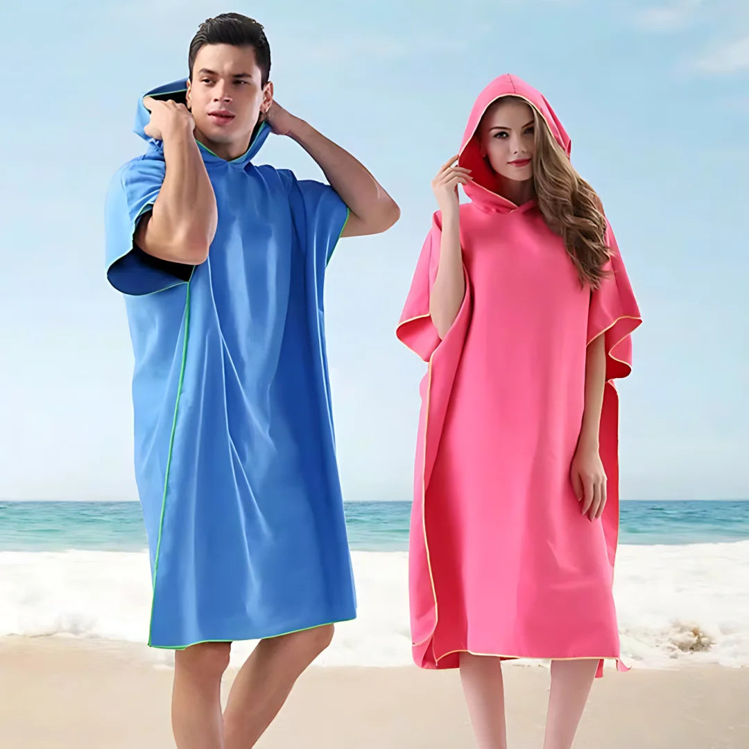 Hooded Poncho Comfortabele Badhanddoek Microfiber voor Snel Drogen
