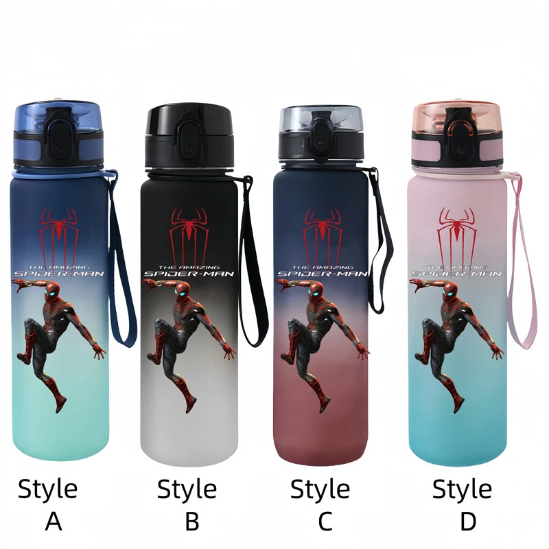 Spiderman 650ml Drinkfles Voor Buiten, Lekvrij en Handig