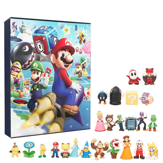 Adventskalender Mario Bros Met Schattige Anime Figuren Voor Kinderen