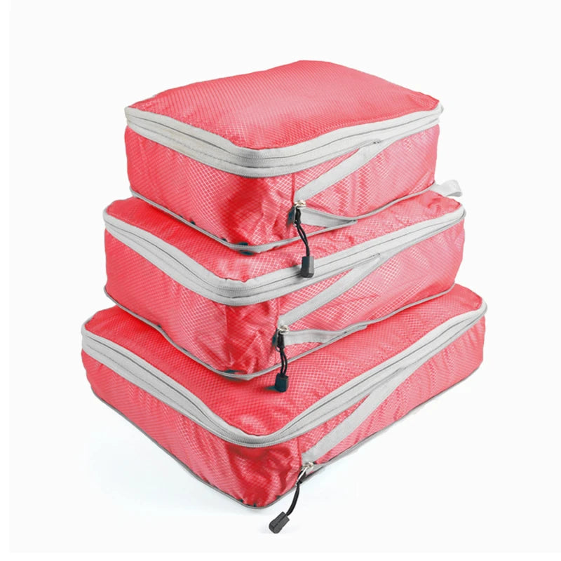 3Pcs Compressie Packing Cubes voor Gemakkelijk Reizen