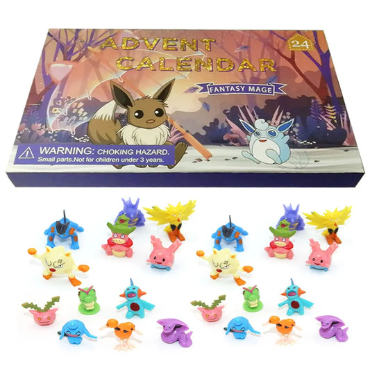 Pokemon Adventskalender 24 Figuren Kleine Pikachu En Eevee Gift