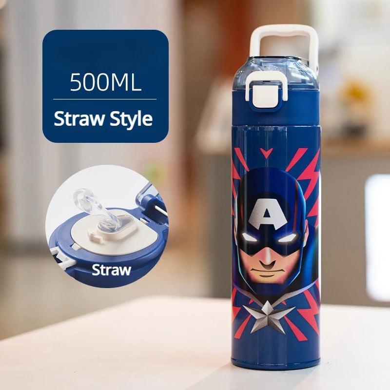 500ml Marvel Spiderman, Stitch Drinkfles