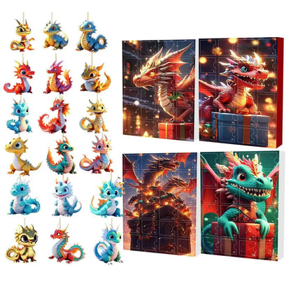 Adventskalender Kerstmis Dinosaurus Hanger 24 Dagen Vakantieplezier