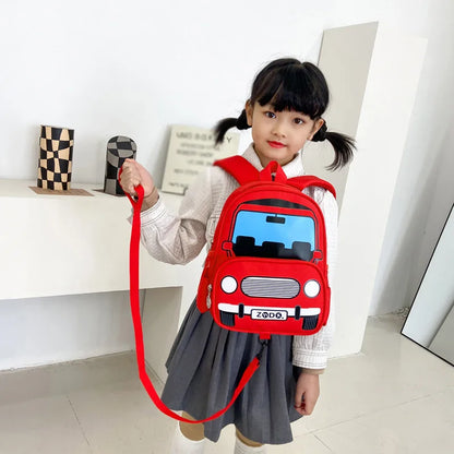 Rugzak Kinderen Cartoon Auto Paard  Voor School en Reis