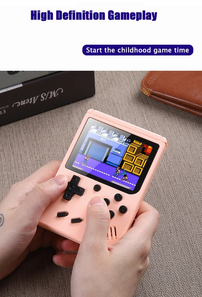 Mini Retro Handheld Game Console - Spelcomputer Met 500 Games Voor Kinderen