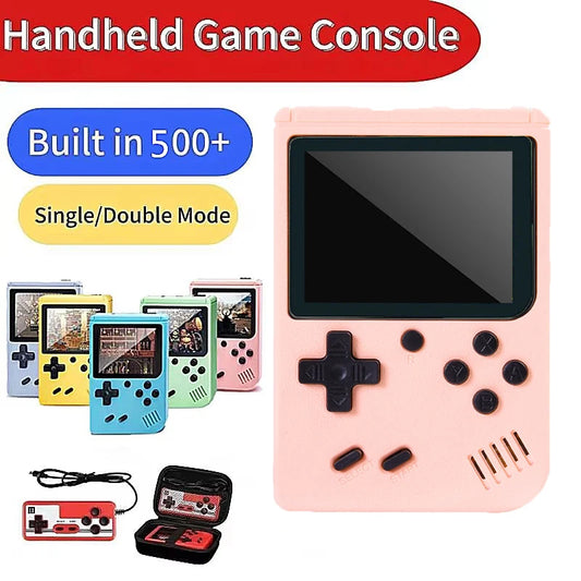 Mini Retro Handheld Game Console - Spelcomputer met 500+ Klassieke Spellen voor TV