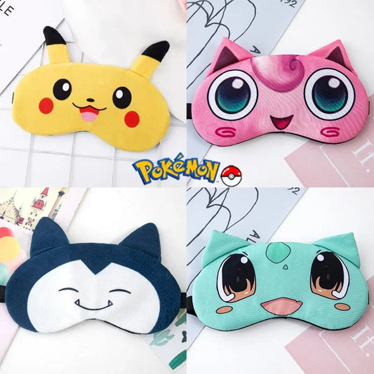 Schattige Pokemon Slaapmasker Pikachu Comfort voor Kinderen