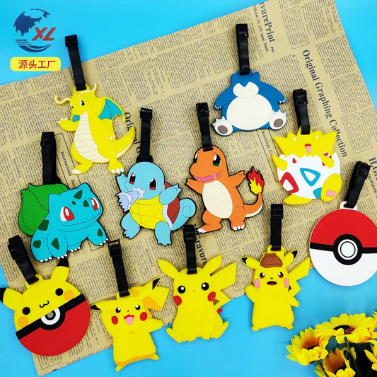 Pokemon Bagagelabel (1st.) Squirtle Pikachu, Charizard.