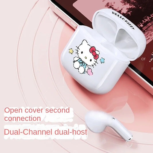 Nieuwe Hello Kitty Bluetooth Draadloze Oordopjes met Geluidsisolatie