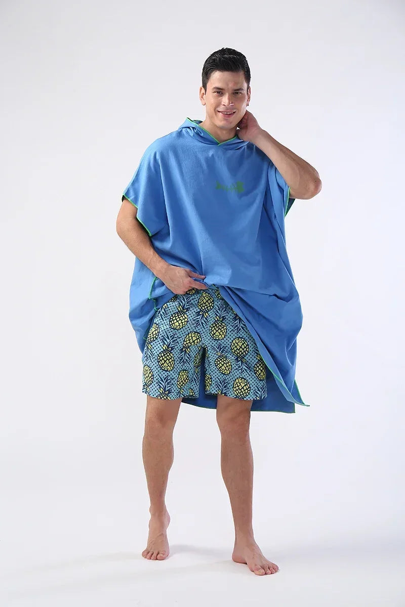Hooded Poncho Comfortabele Badhanddoek Microfiber voor Snel Drogen
