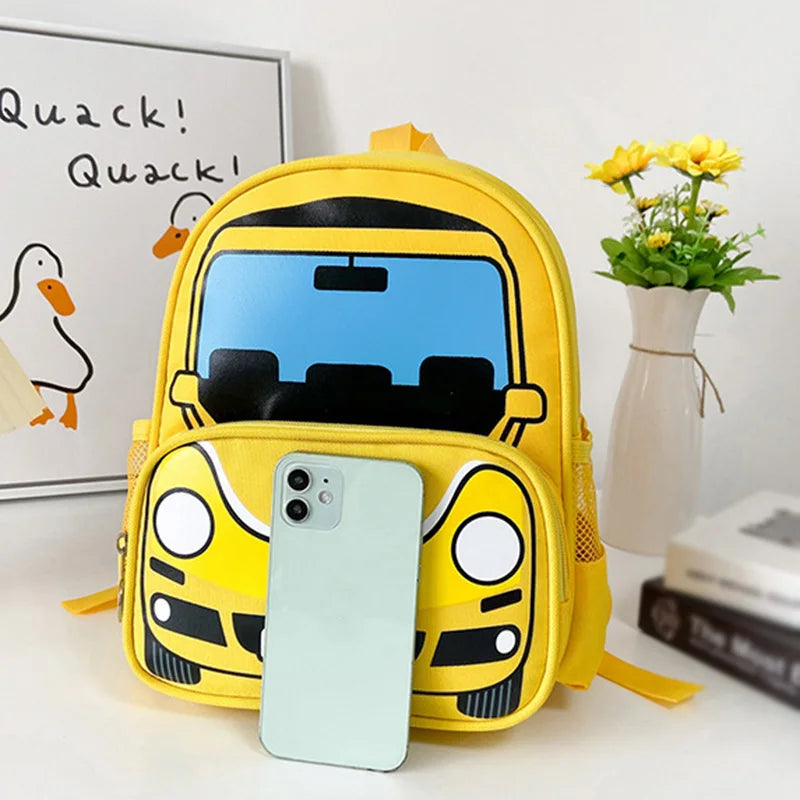Rugzak Kinderen Cartoon Auto Paard  Voor School en Reis