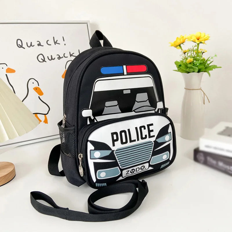 Rugzak Kinderen Cartoon Auto Paard  Voor School en Reis