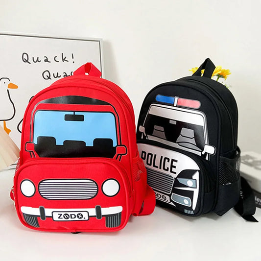 Rugzak Kinderen Cartoon Auto Paard  Voor School en Reis