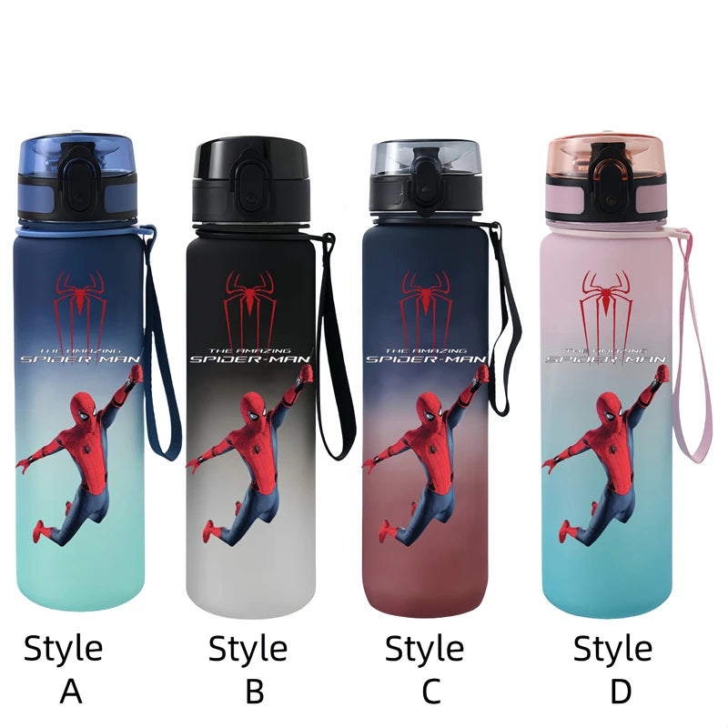 Spiderman 650ml Drinkfles Voor Buiten, Lekvrij en Handig