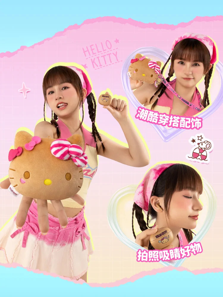 Kawaii Hello Kitty Bluetooth Draadloze Oordopjes Voor Meisjes