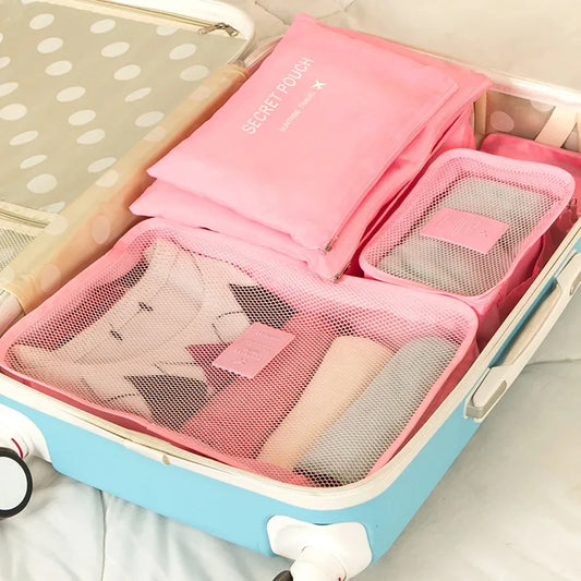 Compressie Packing Cubes 6-delig Voor Kledingopslag en Organizer Pouch