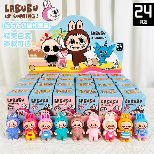 Blind Box Figuren Set 24pcs Labubu Kawaii Sleutelhanger Collectie