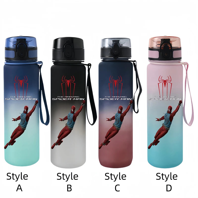 Spiderman 650ml Drinkfles Voor Buiten, Lekvrij en Handig