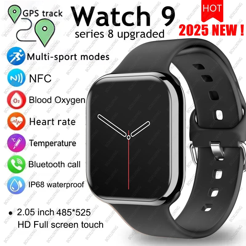 Smartwatch Watch 9 met 2" Display GPS En Waterdicht