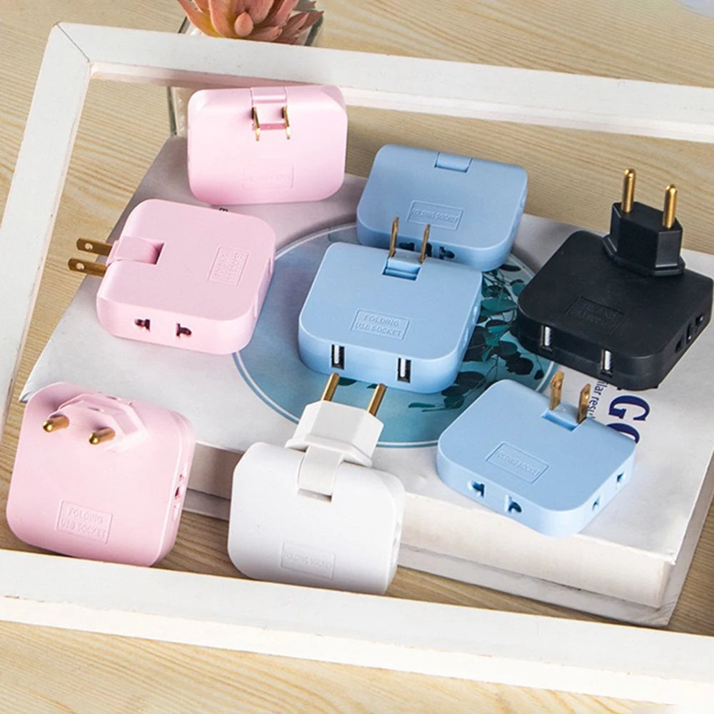 EU Plug Naar US Universele Reisstekker Plug Met Dual USB Snellader