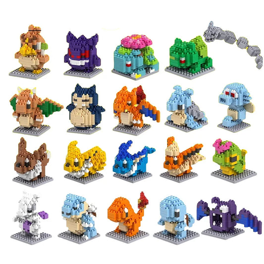 Pokemon Bouwset Nanoblock Pikachu, Charizard, Meowth Educatief Speelgoed