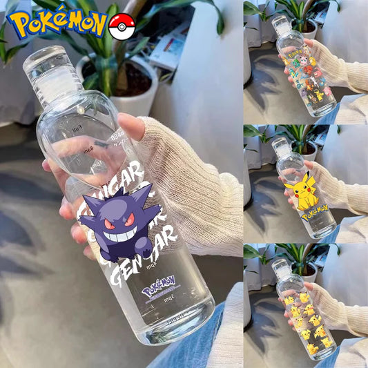 Cartoon Pokémon Waterfles 500ml Kawaii Gengar pickachu Voor Sport