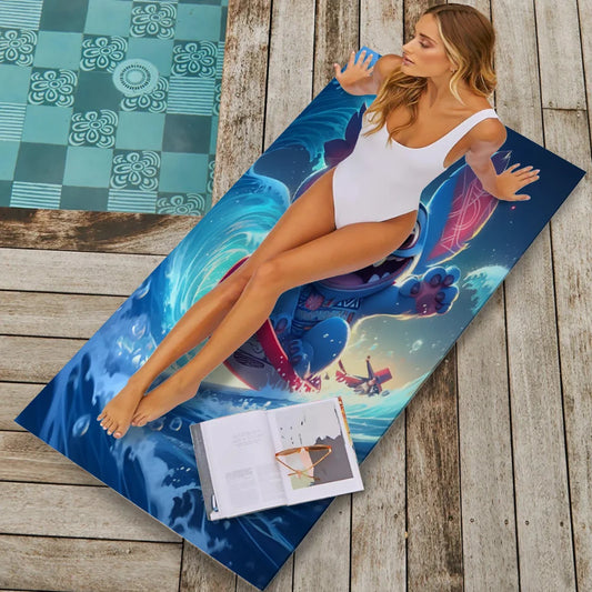 Strandhanddoek Disney Stitch - Sneldrogend en Lichtgewicht Microfiber