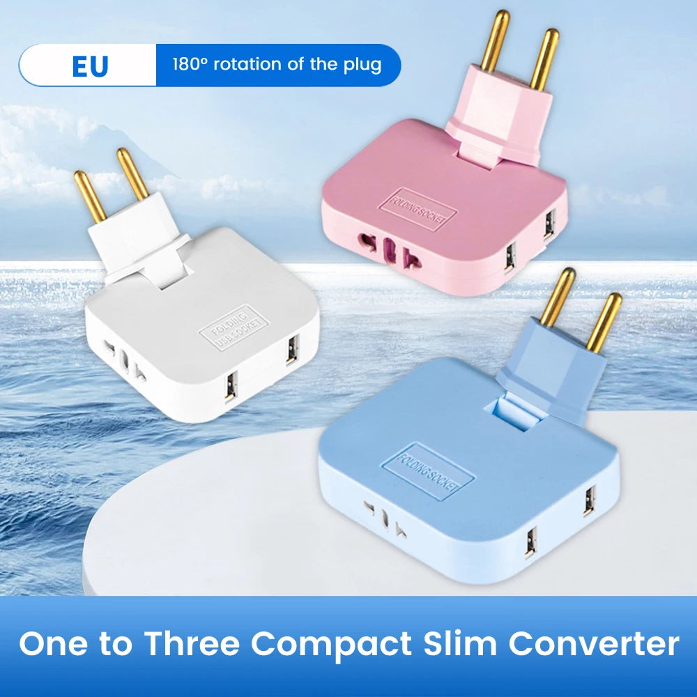 EU Plug Naar US Universele Reisstekker Plug Met Dual USB Snellader