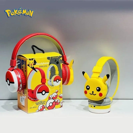 Nieuwe Anime Pokemon Pikachu Bluetooth Koptelefoon Draadloos Met Microfoon