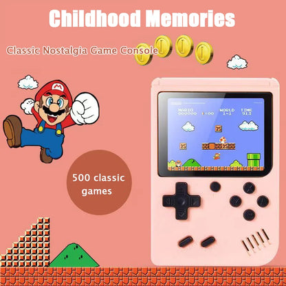 Mini Retro Handheld Game Console - Spelcomputer Met 500 Games Voor Kinderen