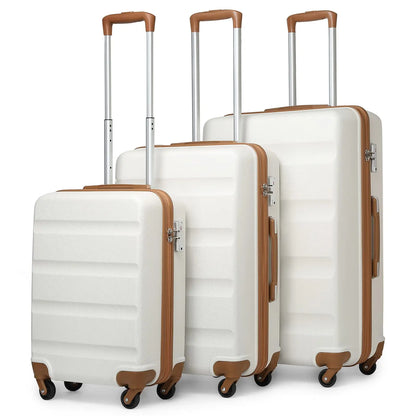 KONO Koffer Lichtgewicht Hardcase Met 4 Dubbele Wielen En TSA Slot