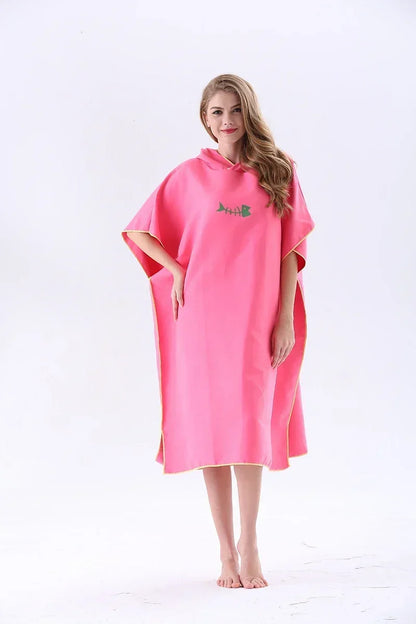Hooded Poncho Comfortabele Badhanddoek Microfiber voor Snel Drogen