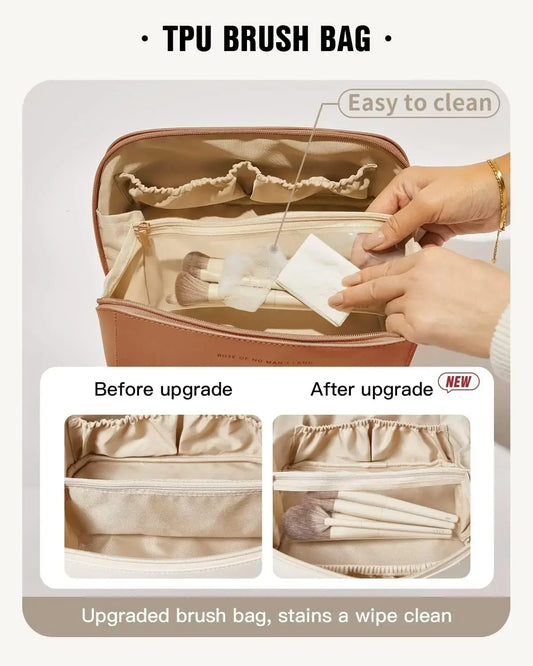 EACHY Reis Make-up Toilettas, Waterproof en Ruime Cosmetica Tas